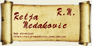 Relja Medaković vizit kartica